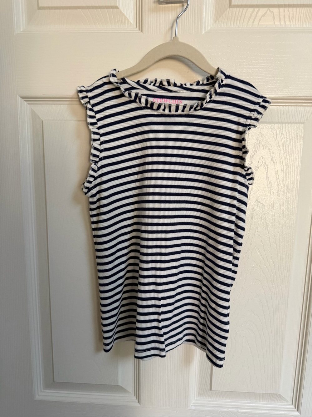 Girls Crewcuts Navy and White Striped Tank Top